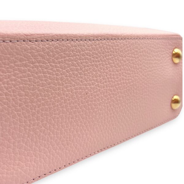 Capucines Pink Top Handle Bag in Taurillon Leather, Gold hardware - Image 8