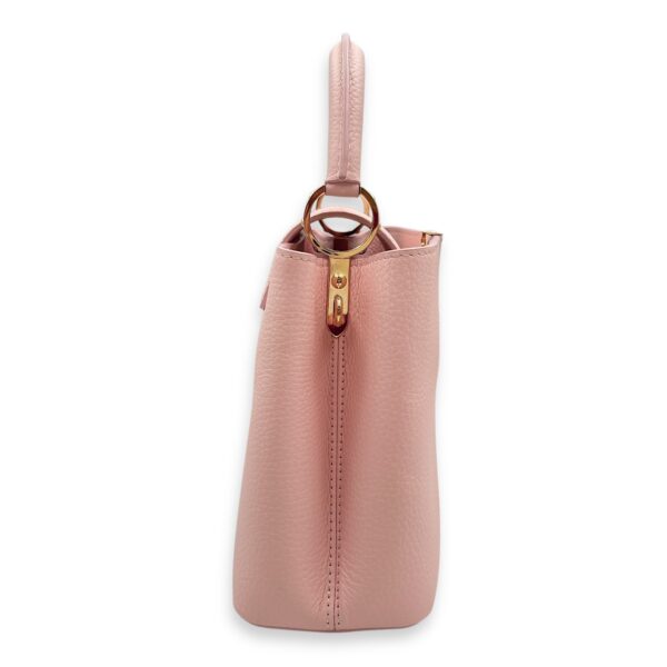 Capucines Pink Top Handle Bag in Taurillon Leather, Gold hardware - Image 4