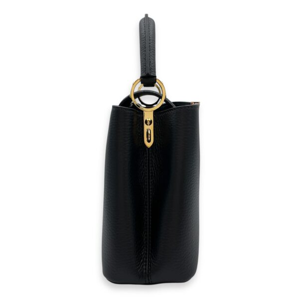 Capuccines with Colourful Chain BB Black Top Handle Bag in Calfskin, Gold hardware - Image 4
