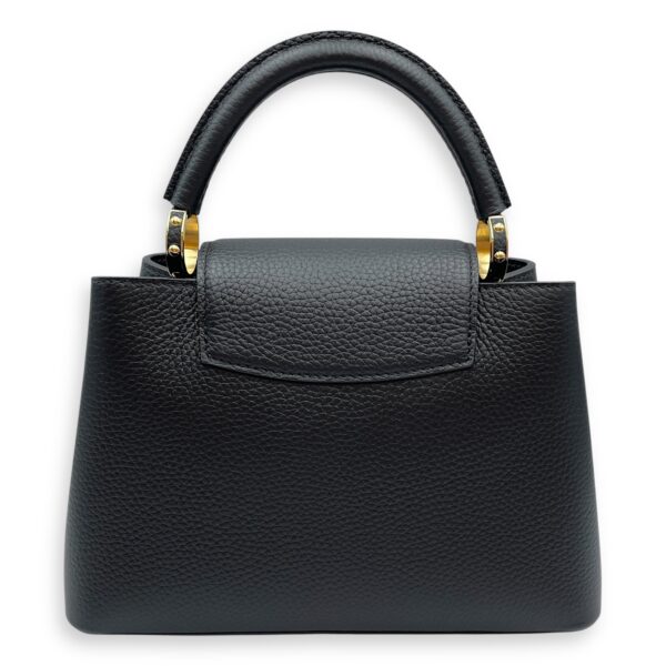 Capuccines with Colourful Chain BB Black Top Handle Bag in Calfskin, Gold hardware - Image 3