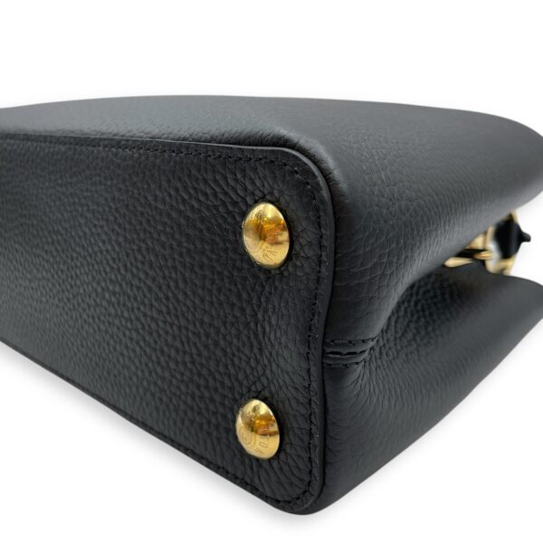Capuccines with Colourful Chain BB Black Top Handle Bag in Calfskin, Gold hardware - Image 9