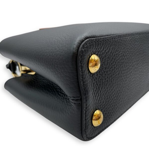 Capuccines with Colourful Chain BB Black Top Handle Bag in Calfskin, Gold hardware - Image 8