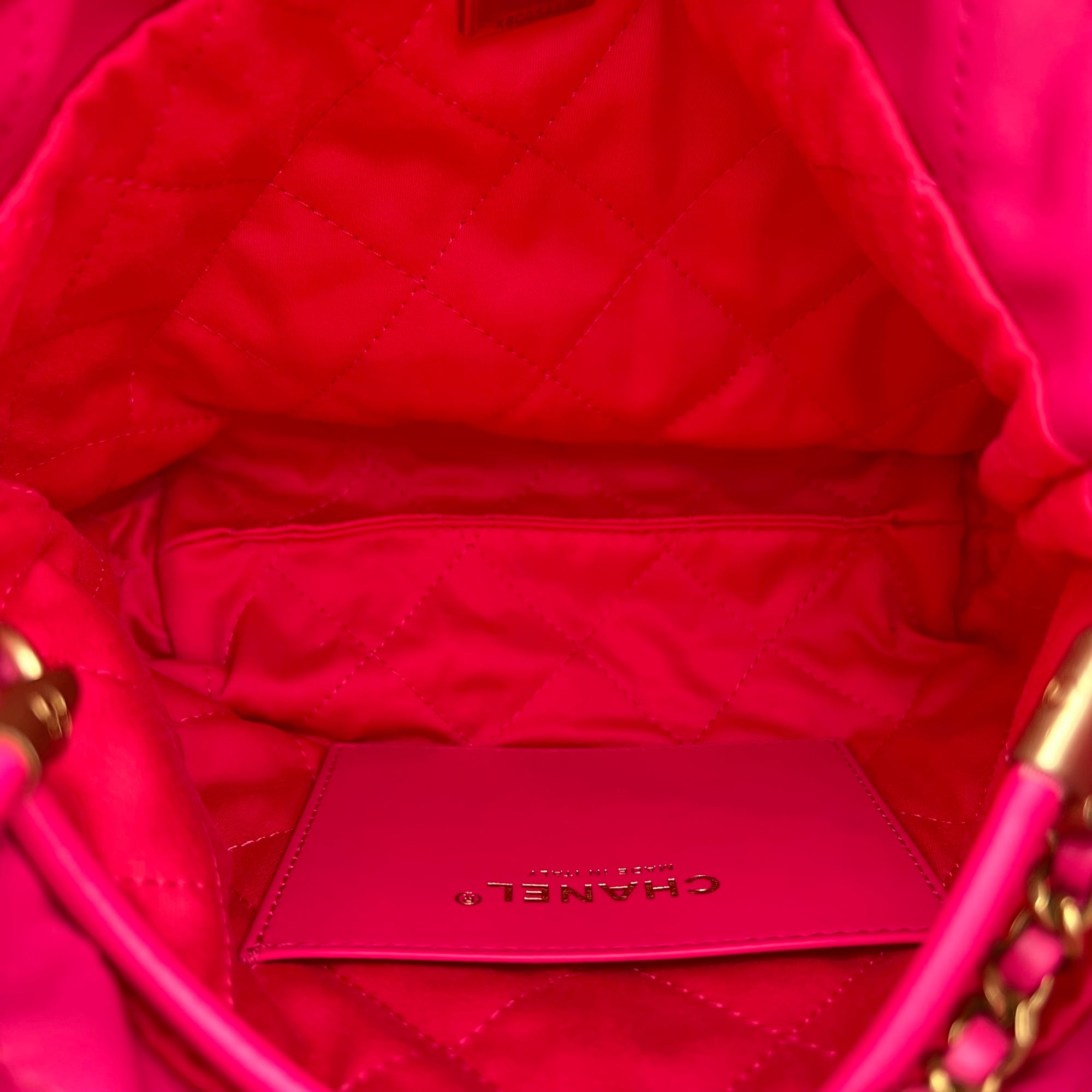 22 Tote Crossbody Bag Pink in Calfskin, Brushed Silver hardware - Image 11