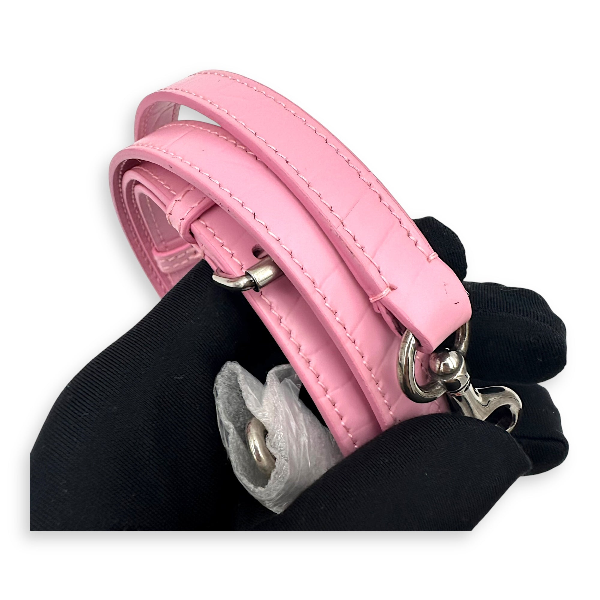 Ville Top Handle Bag Pink in Calfskin, Silver hardware - Image 15