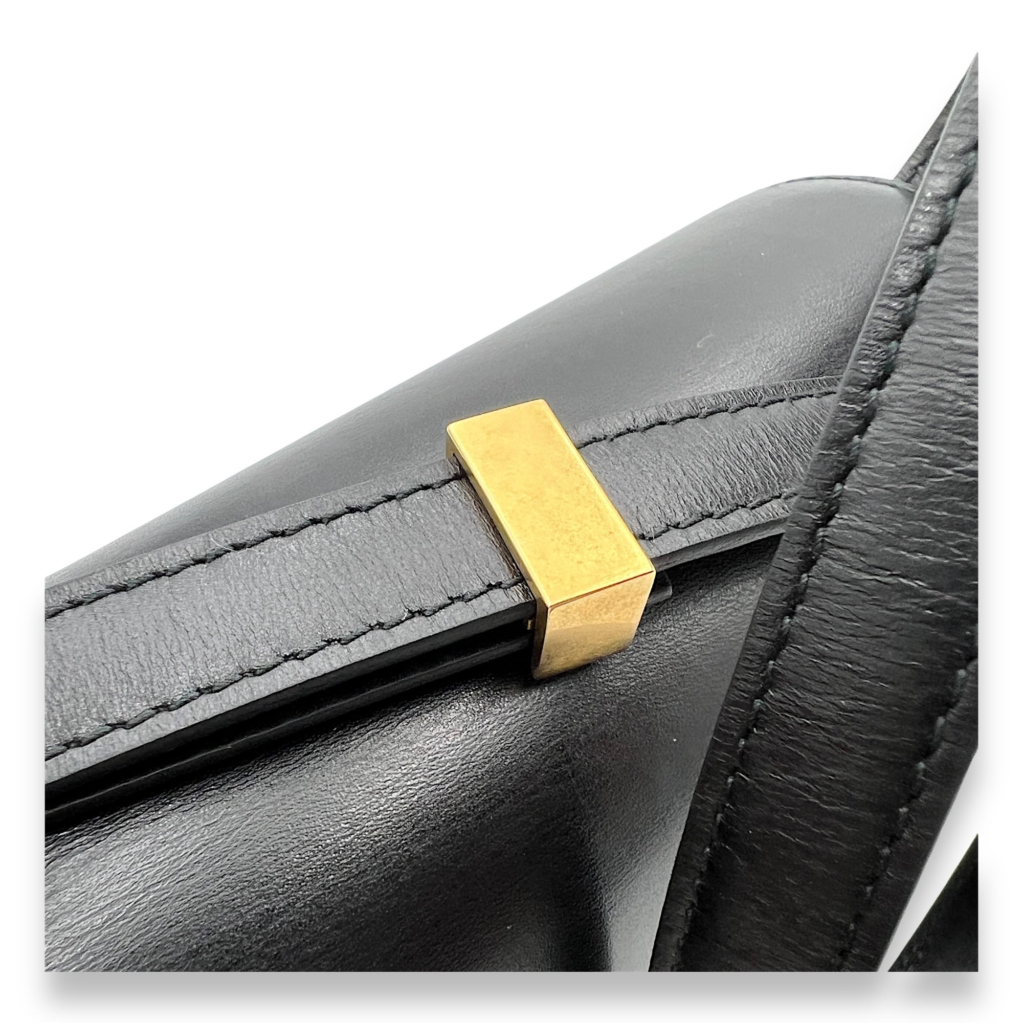 Box Shoulder Bag Mini Black in Calfskin, Gold hardware - Image 8
