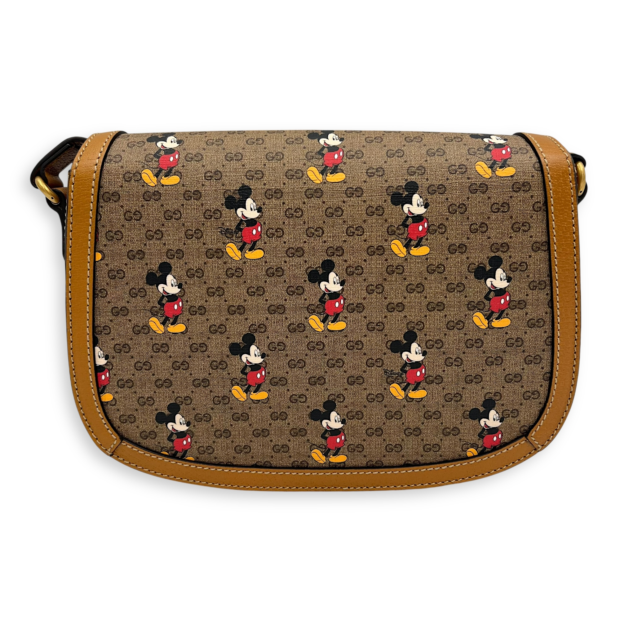 Disney Crossbody Bag Yellow in Coated Canvas, Gold hardware - Image 3