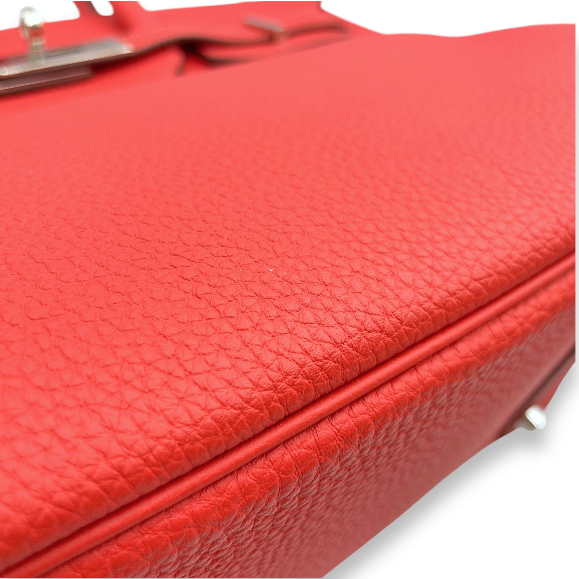 Birkin 30 Rouge Pivoine in Togo, Palladium hardware - Image 8