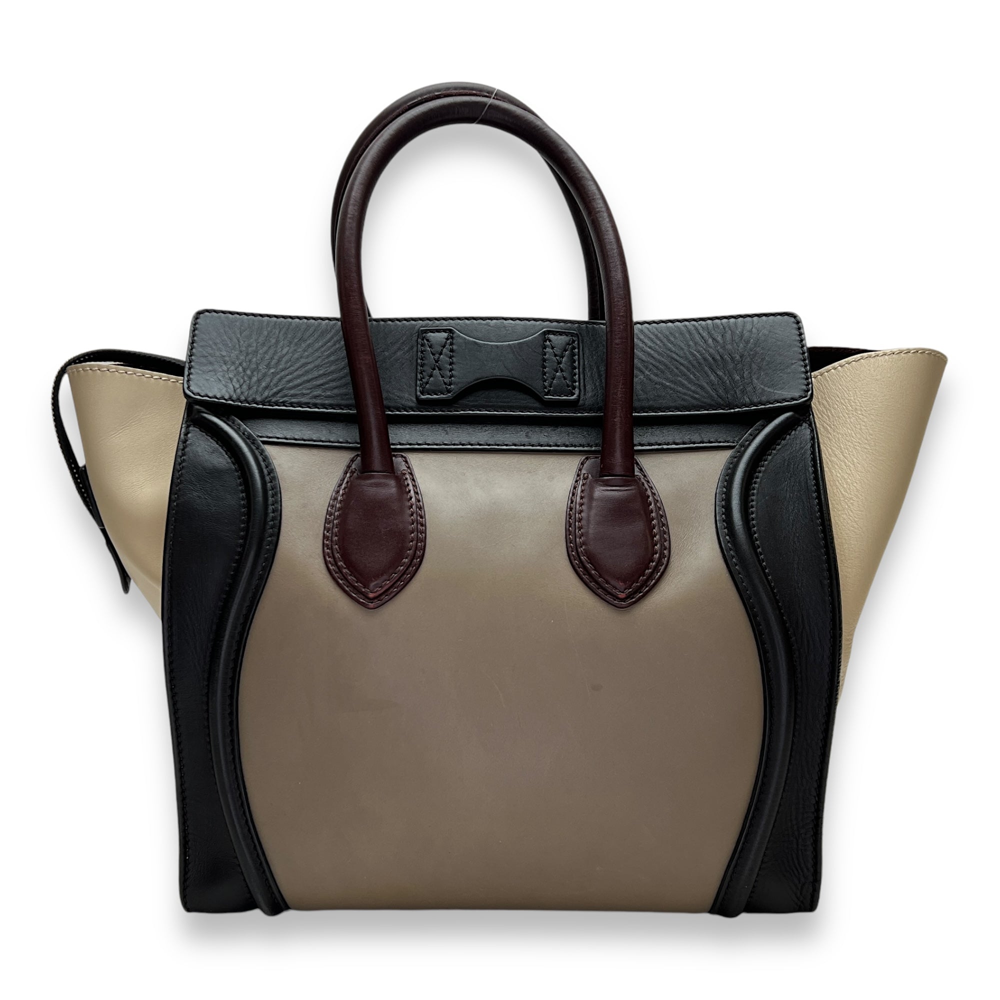 Luggage Mini Multi-colour Top Handle Bag in Calfskin, Gold hardware - Image 3