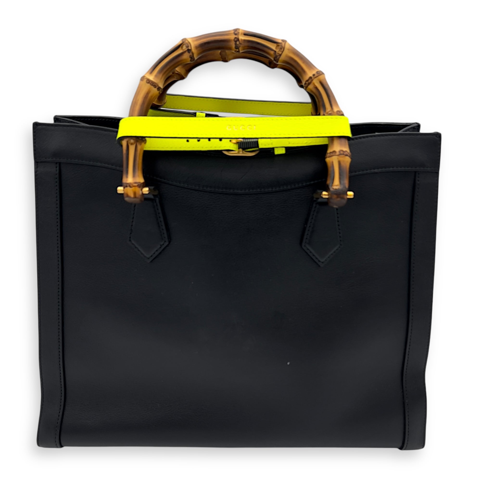 Diana Top Handle Bag Black in Calfskin, Gold hardware - Image 3
