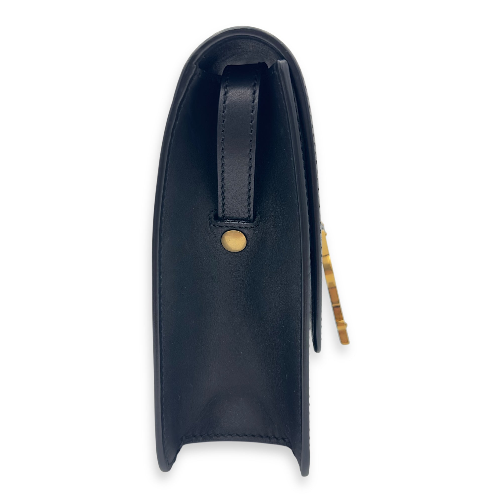 Kaia Crossbody Bag Black in Calfskin, Gold hardware - Image 4