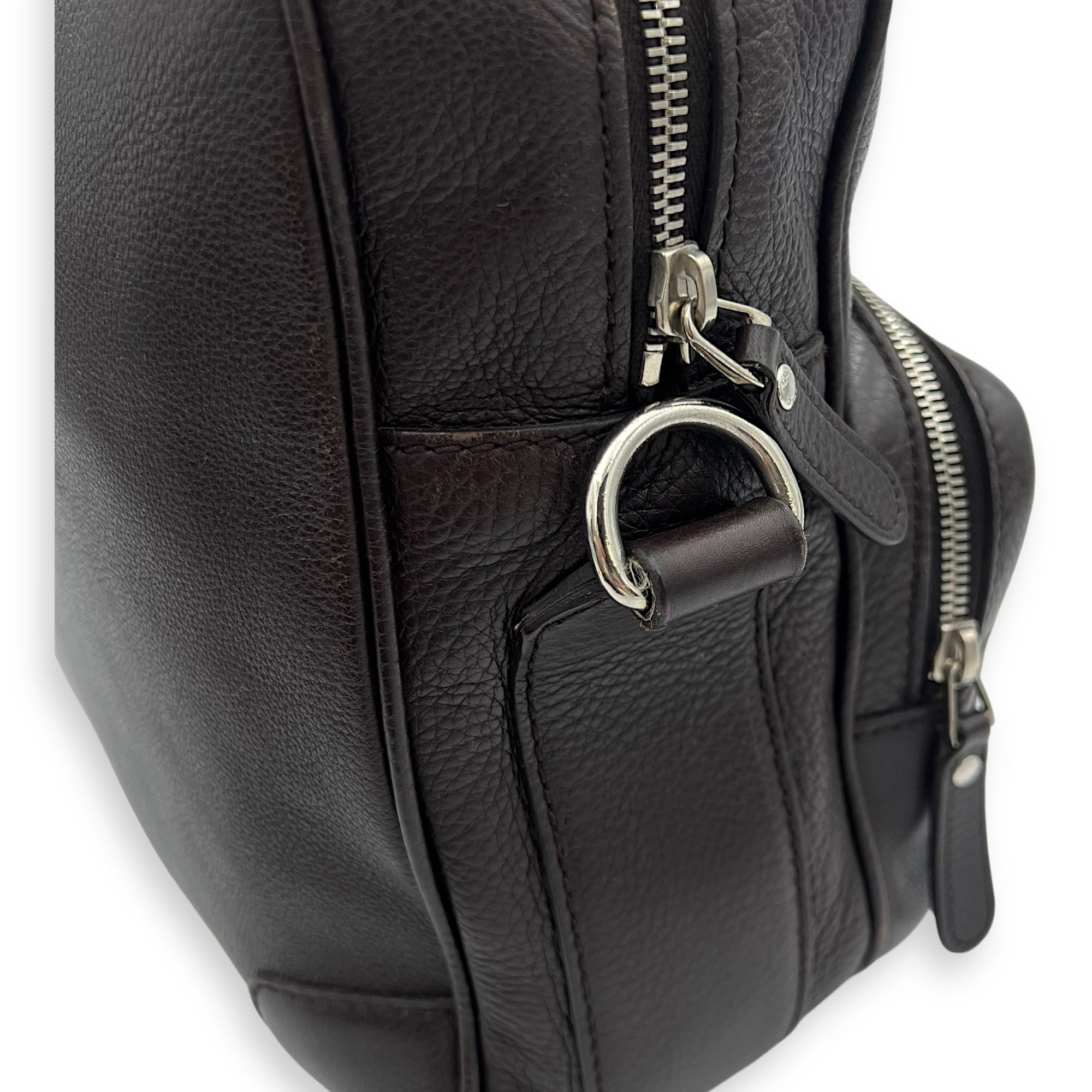 Classic Brown Messenger in Calfskin, Silver hardware - Image 16