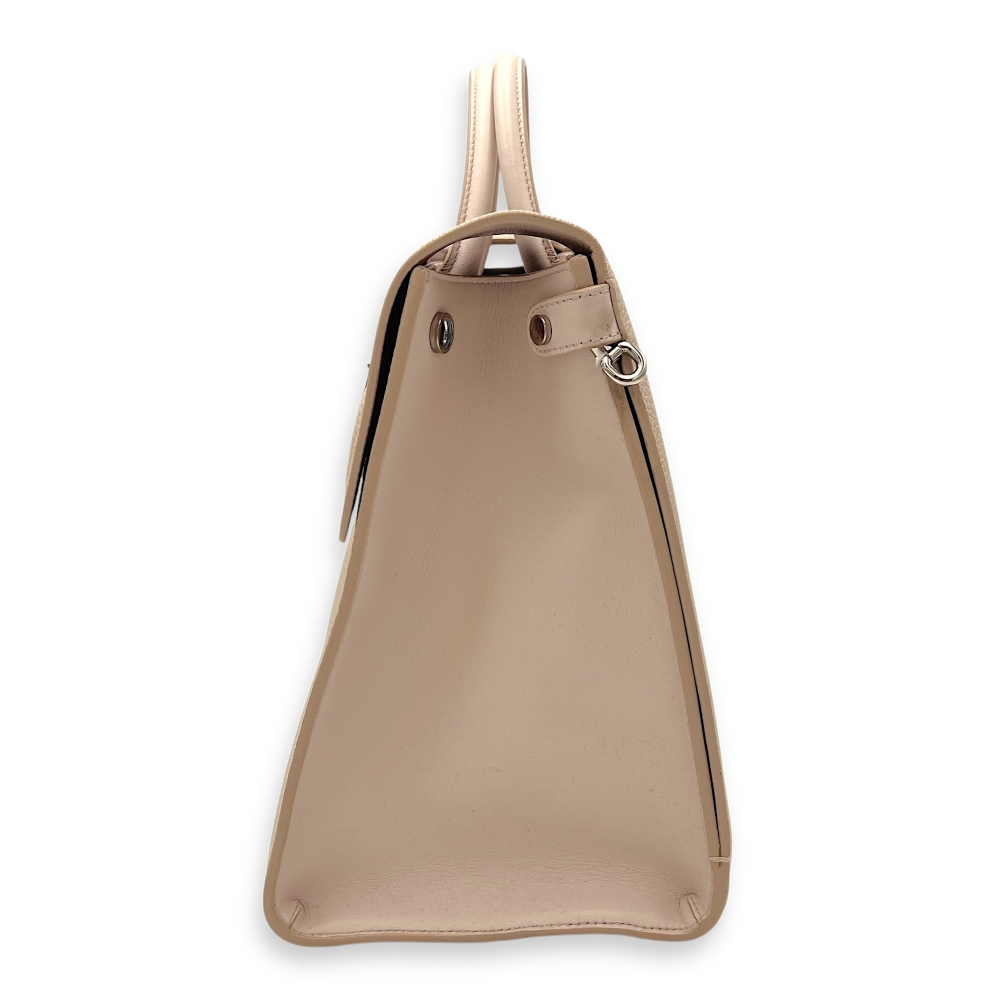 Diorever Top Handle Bag Pink in Calfskin, Silver hardware - Image 4