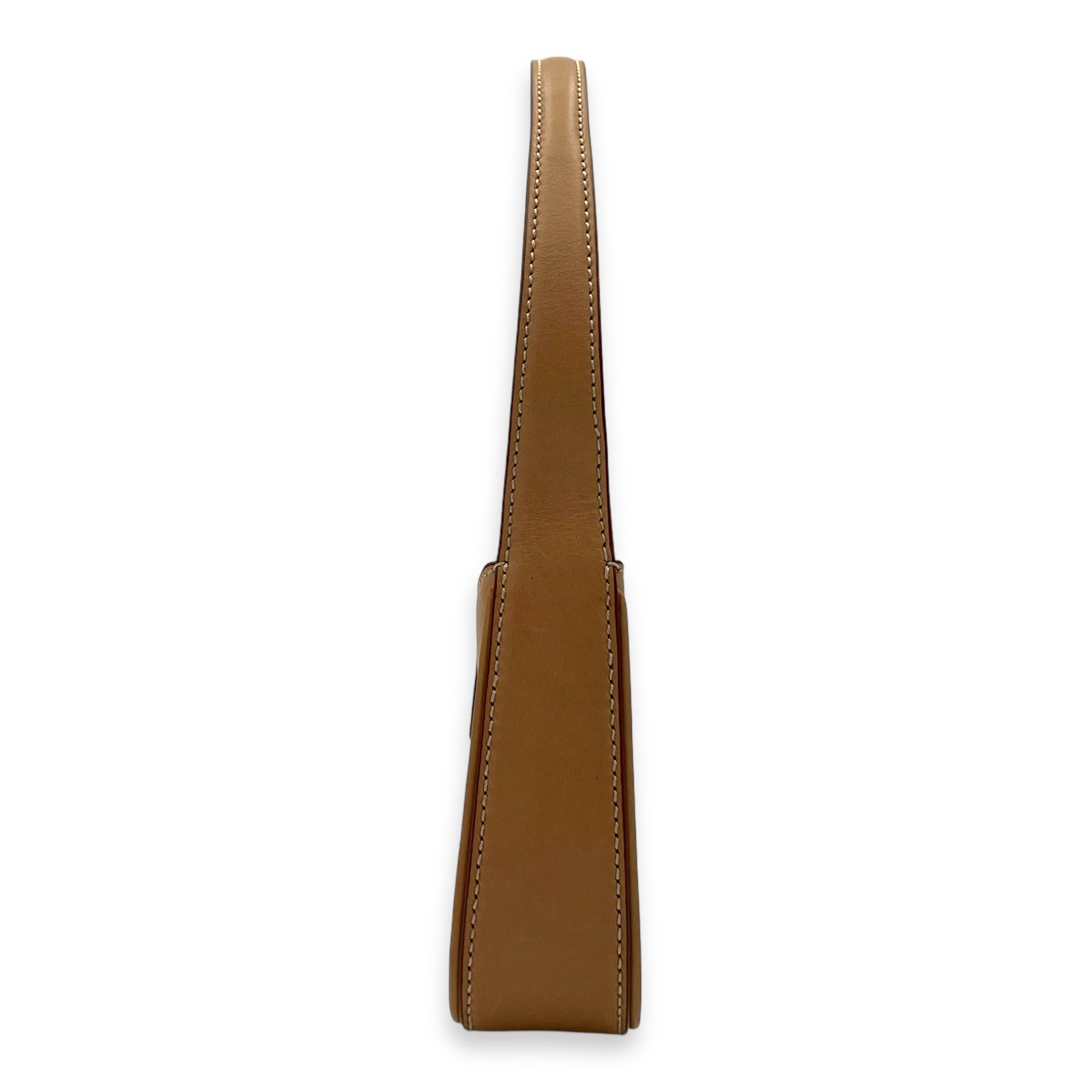 Le 5 A 7 Top Handle Bag Brown in Calfskin, Gold hardware - Image 4