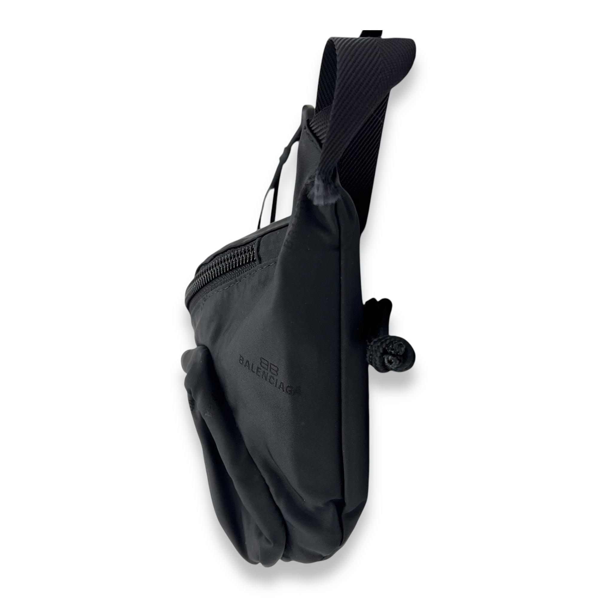 Logo Belt Bag Black in Canvas, Silver hardware - Image 5