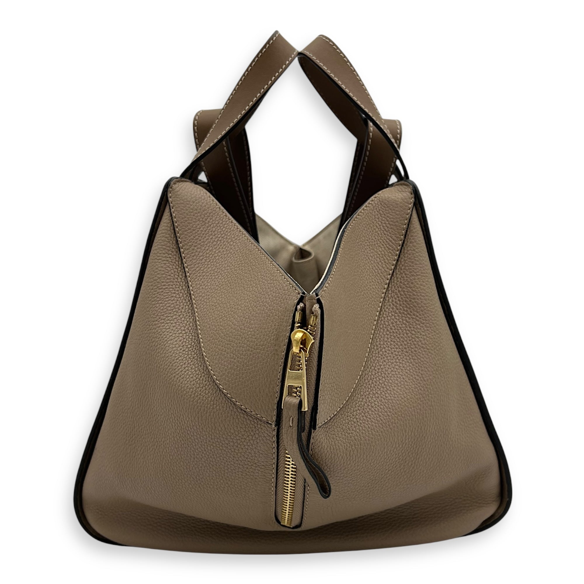 Hammock Shoulder Bag Small Beige in Calfskin, Gold hardware - Image 5
