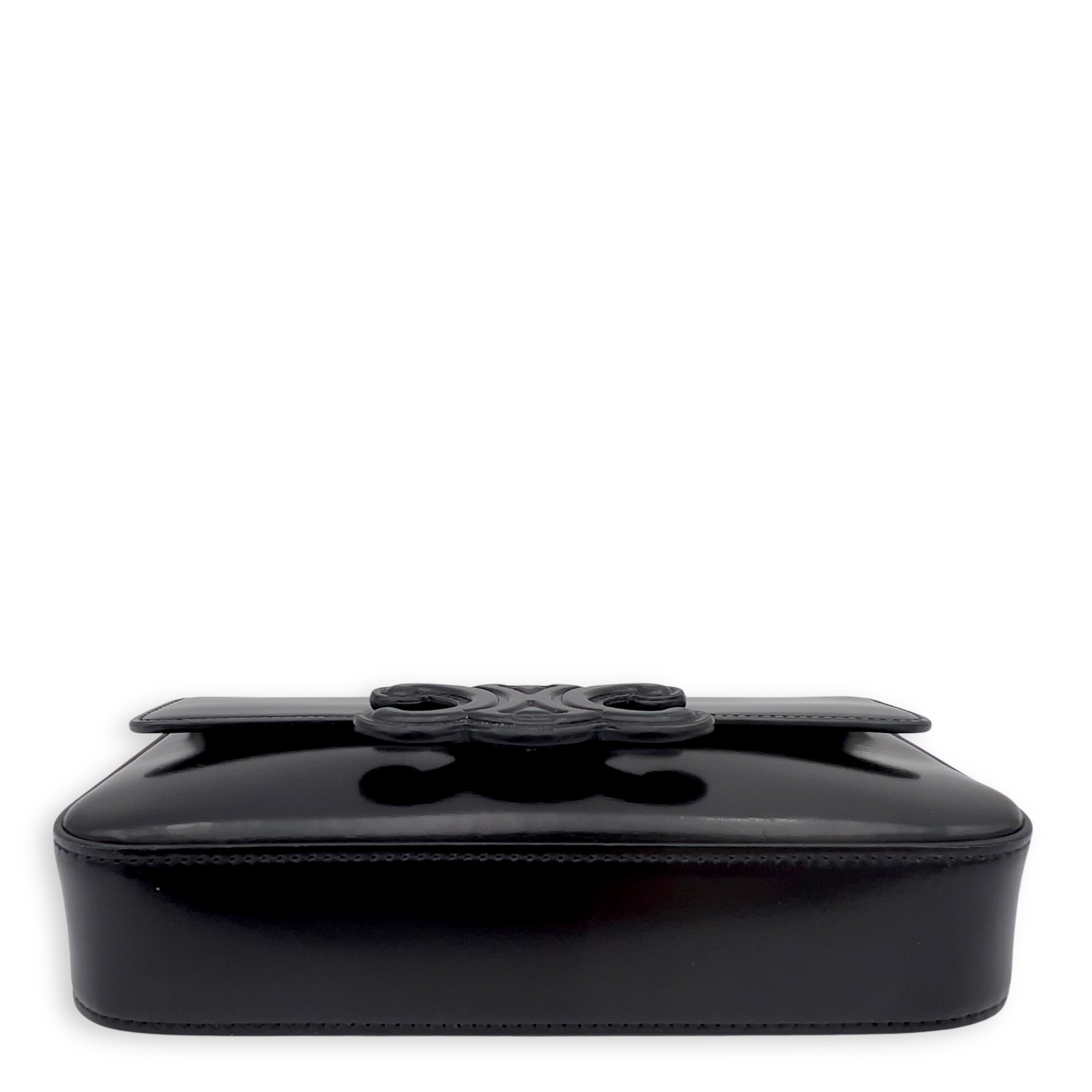 Triomphe Shoulder Bag Black in Calfskin, Lacquered Metal hardware - Image 6