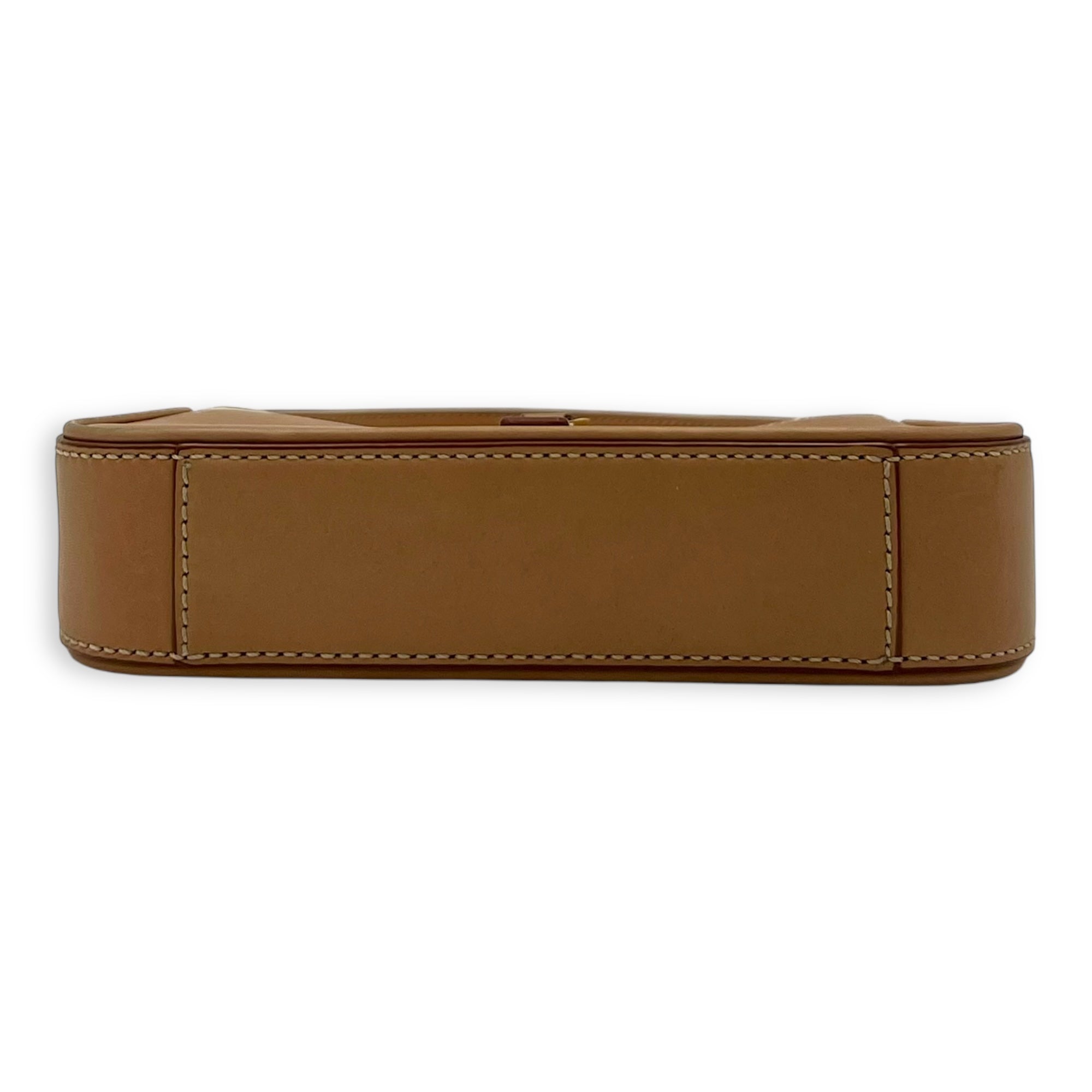 Le 5 A 7 Top Handle Bag Brown in Calfskin, Gold hardware - Image 6