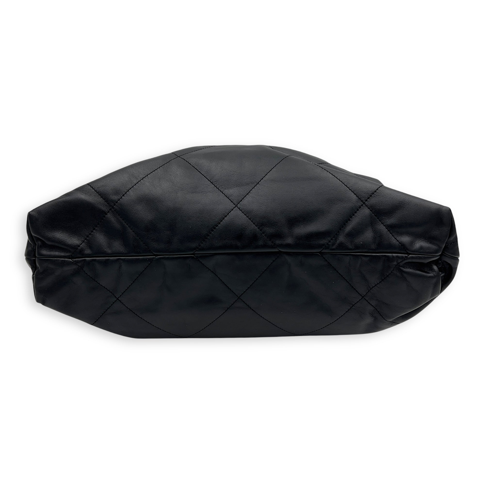 22 Tote Shoulder Bag Medium Black in Calfskin, Gold hardware - Image 6