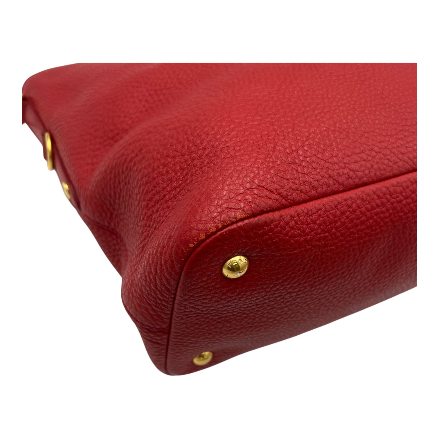 Logo Top Handle Bag Red in Calfskin, Gold hardware - Image 10