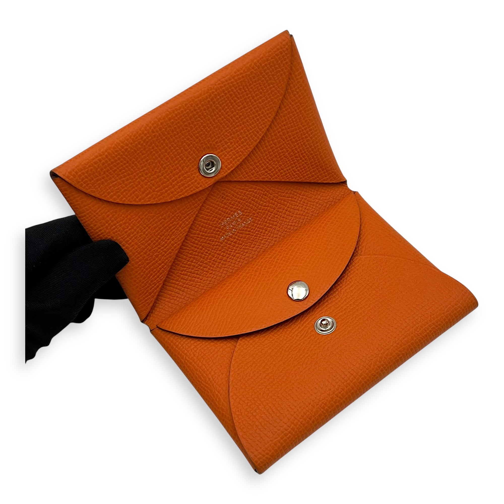 Calvi Duo Orange in Calfskin - Image 7