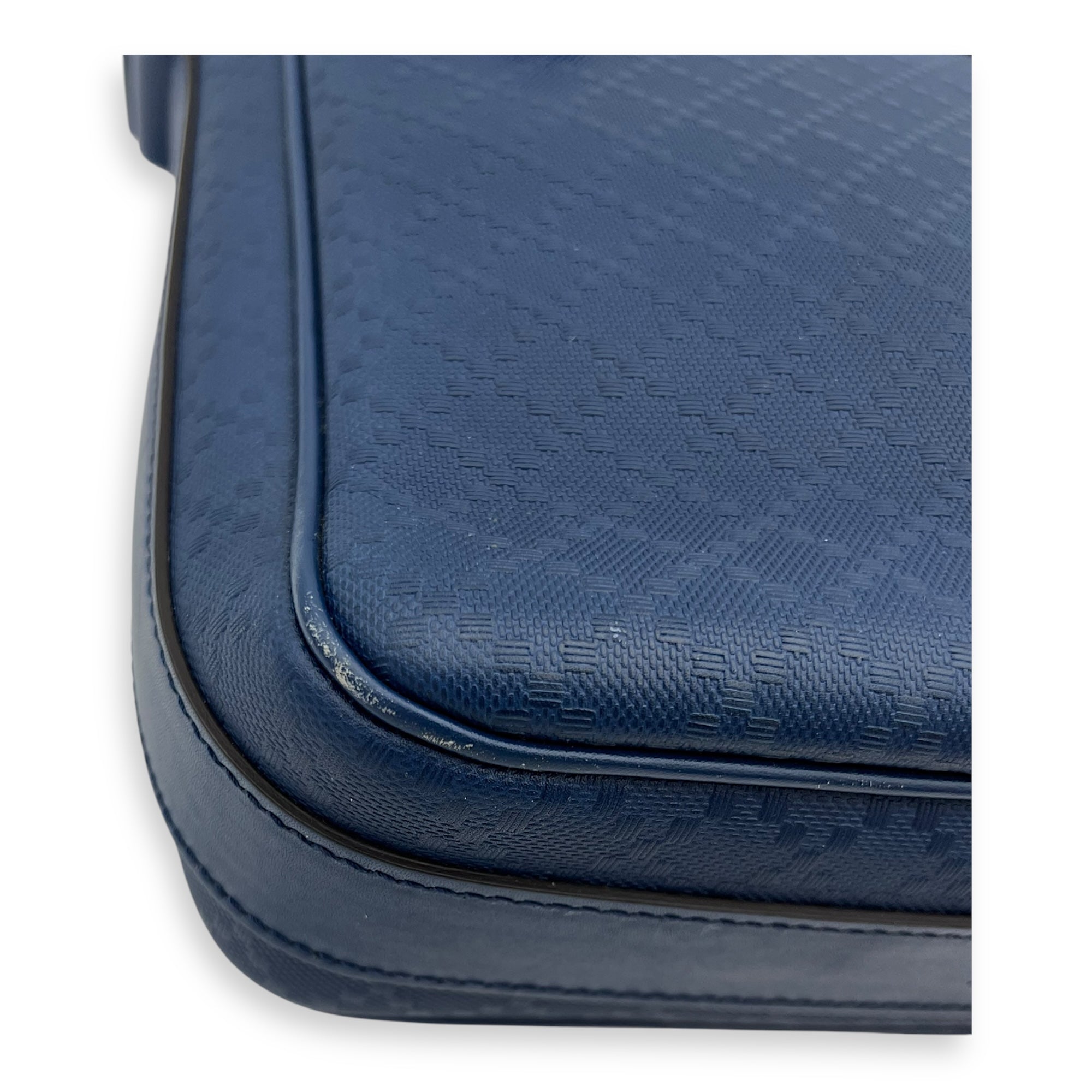 diamante Messenger Blue in Calfskin, Silver hardware - Image 11