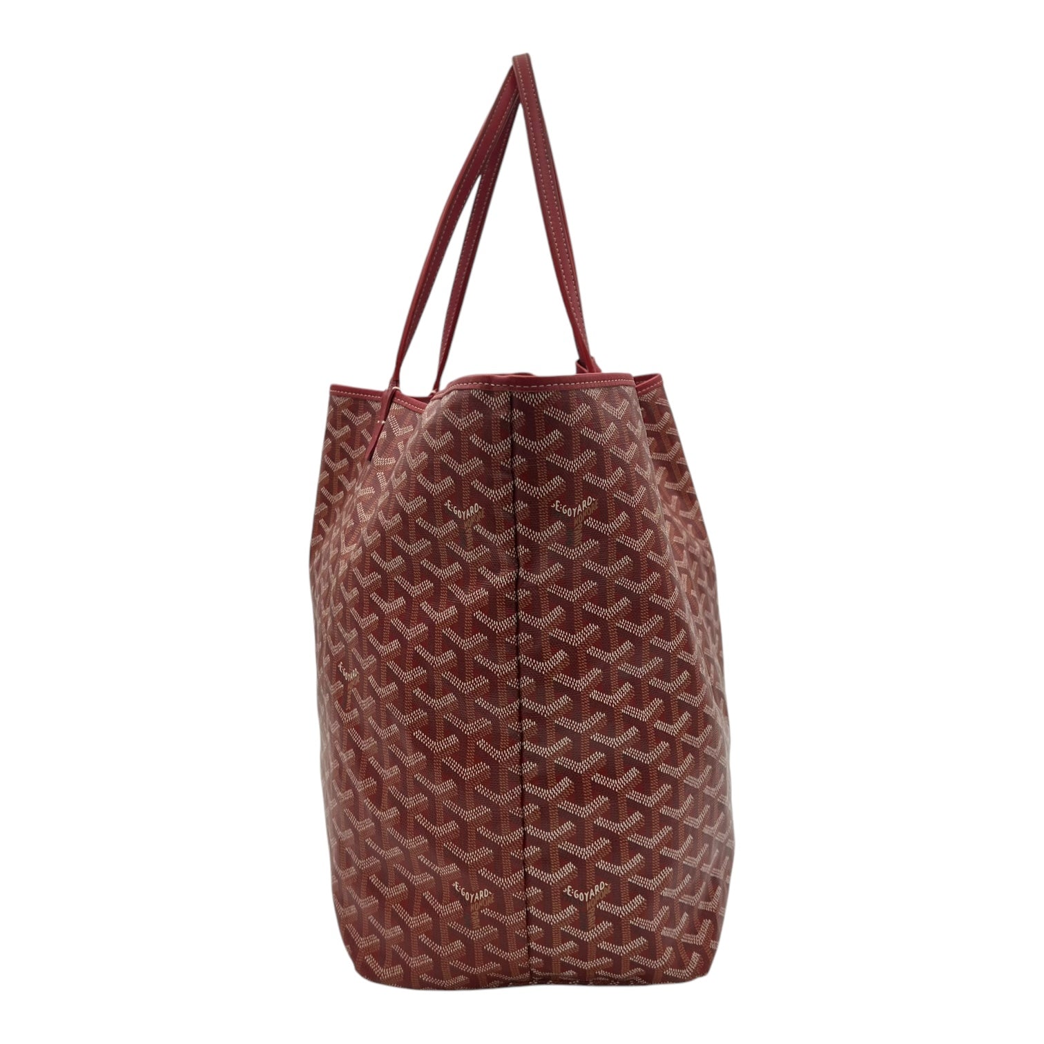 Saint Louis GM Red Tote Bag in Coated Canvas, Silver hardware - Image 5