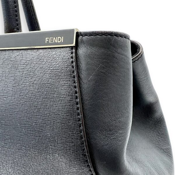 2Jours Blue Top Handle Bag in Calfskin, Silver hardware - Image 9