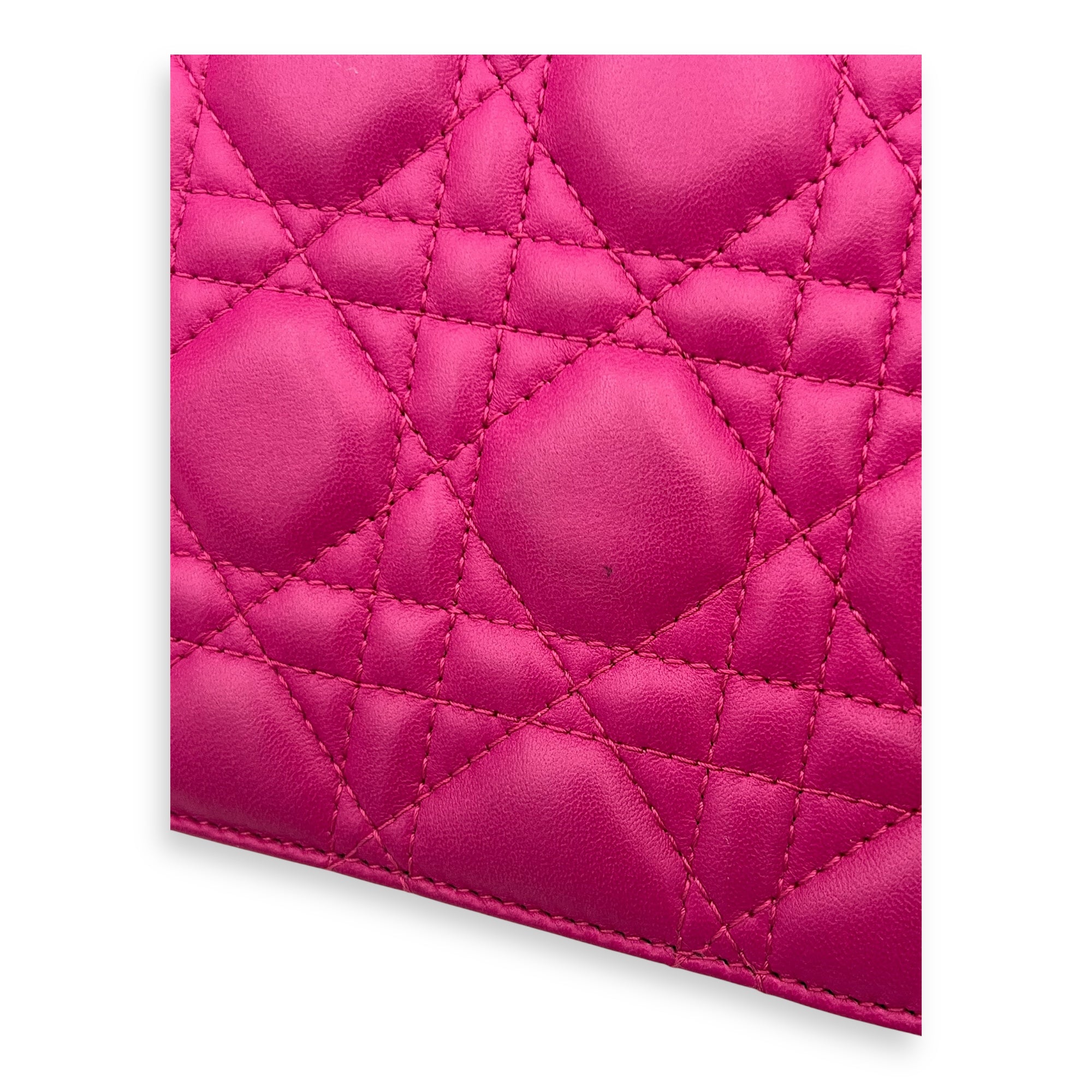 DiorAddict Shoulder Bag Pink in Lambskin, Gold hardware - Image 11