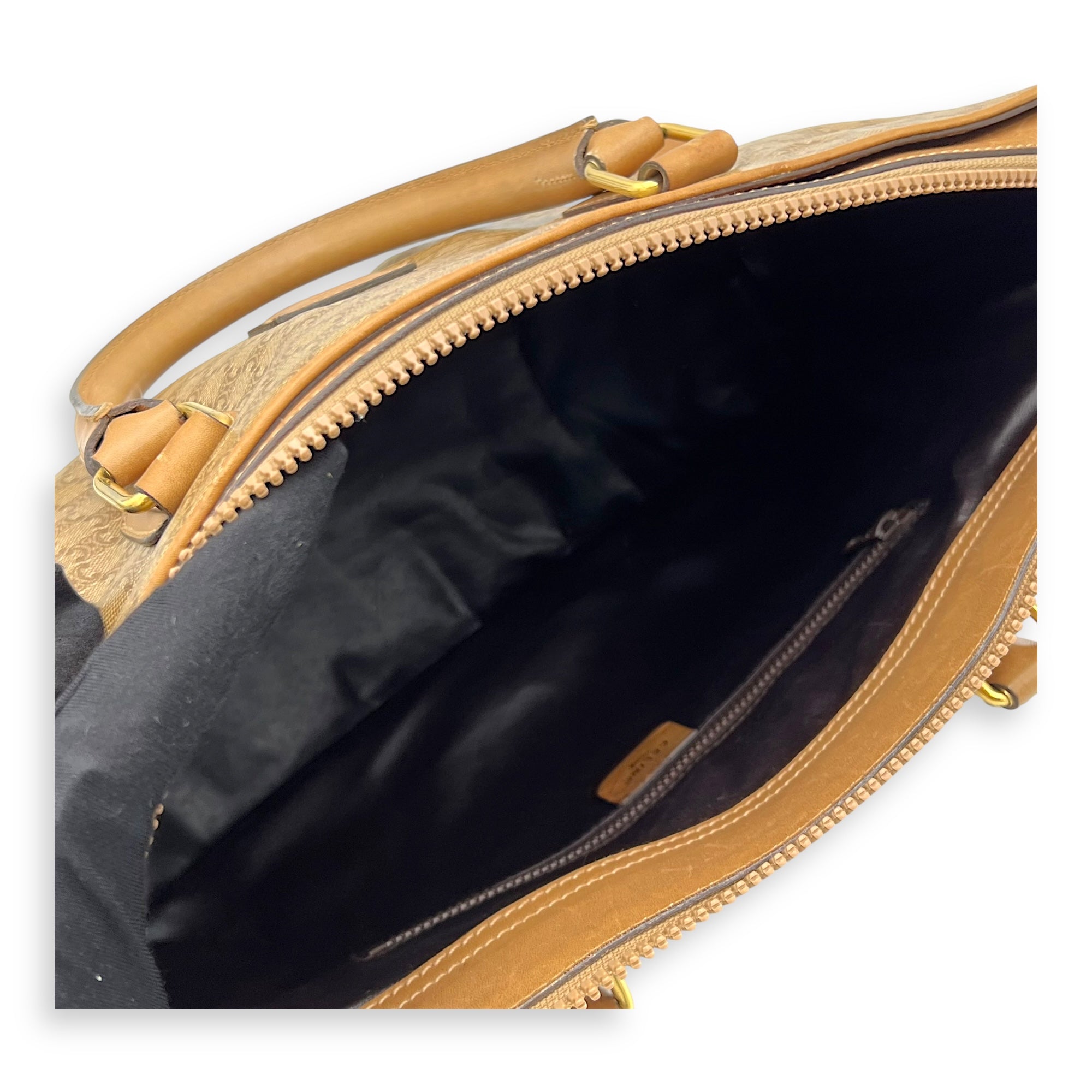 Macadam Top Handle Bag Beige in Coated Canvas, Gold hardware - Image 10