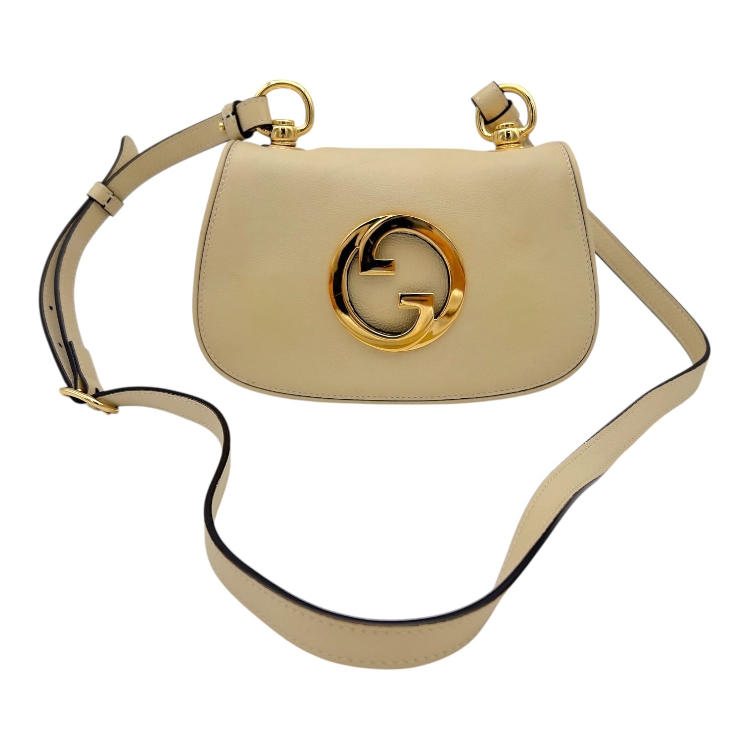 Blondie Mini White Shoulder Bag in Calfskin, Gold hardware - Image 13