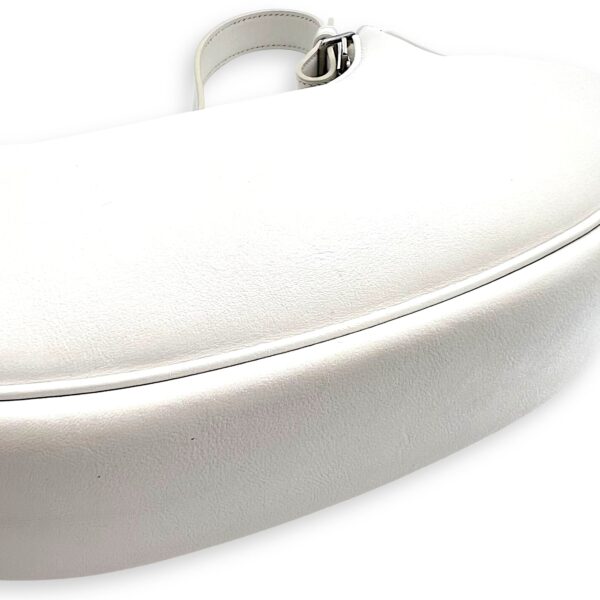 Ava Shoulder Bag White in Calfskin, Silver hardware - Image 12