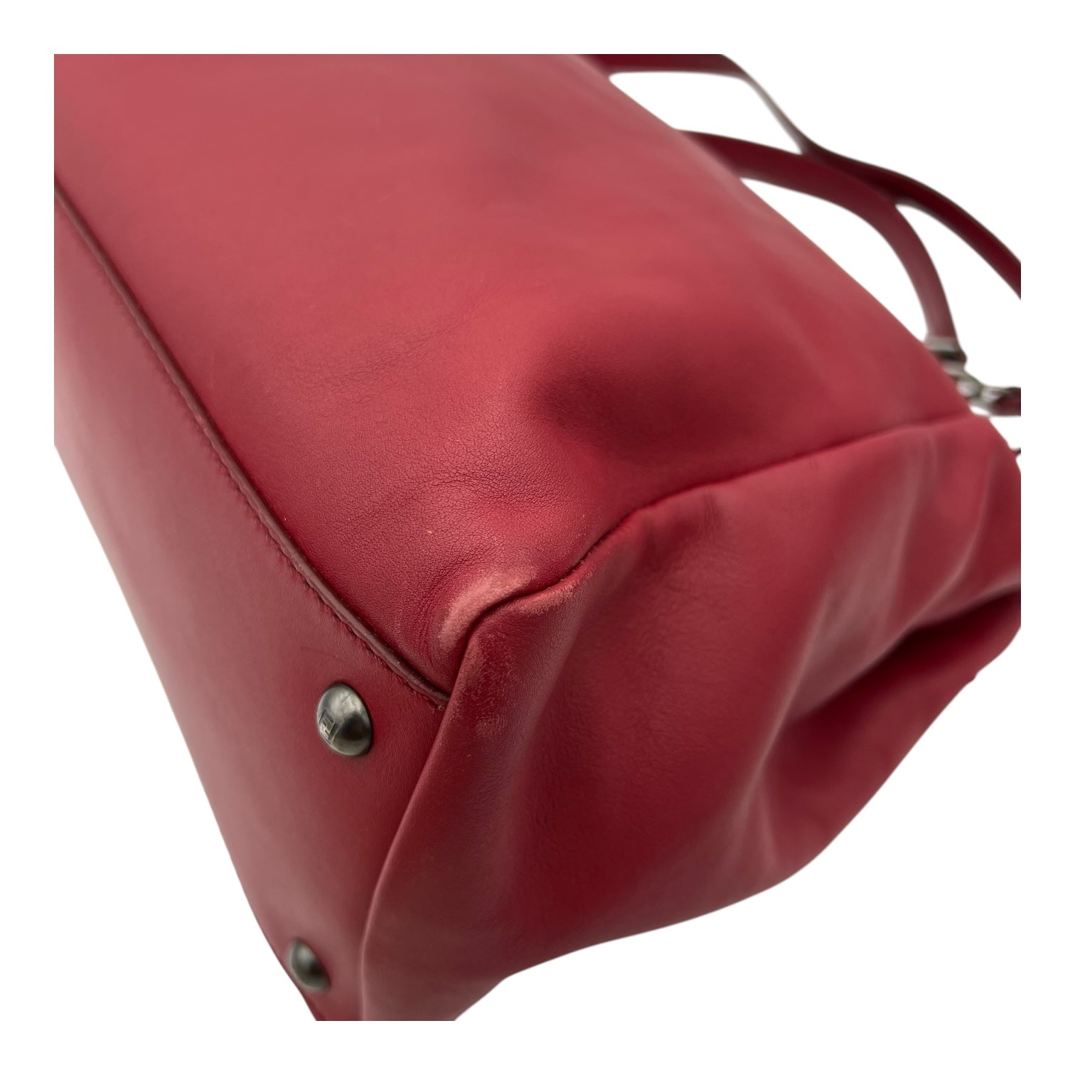 Peekaboo Top Handle Bag Red in Calfskin, Mixed hardware - Image 17