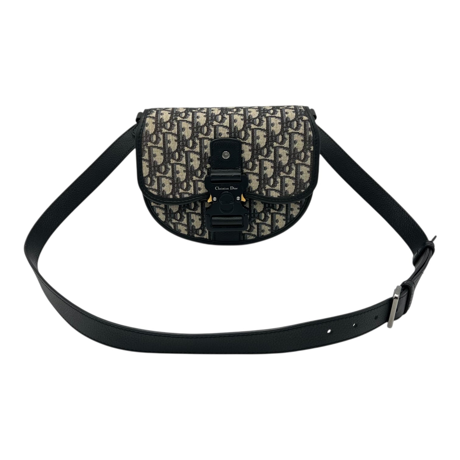 Gallop Crossbody Bag Small Blue in Canvas, Black hardware - Image 9