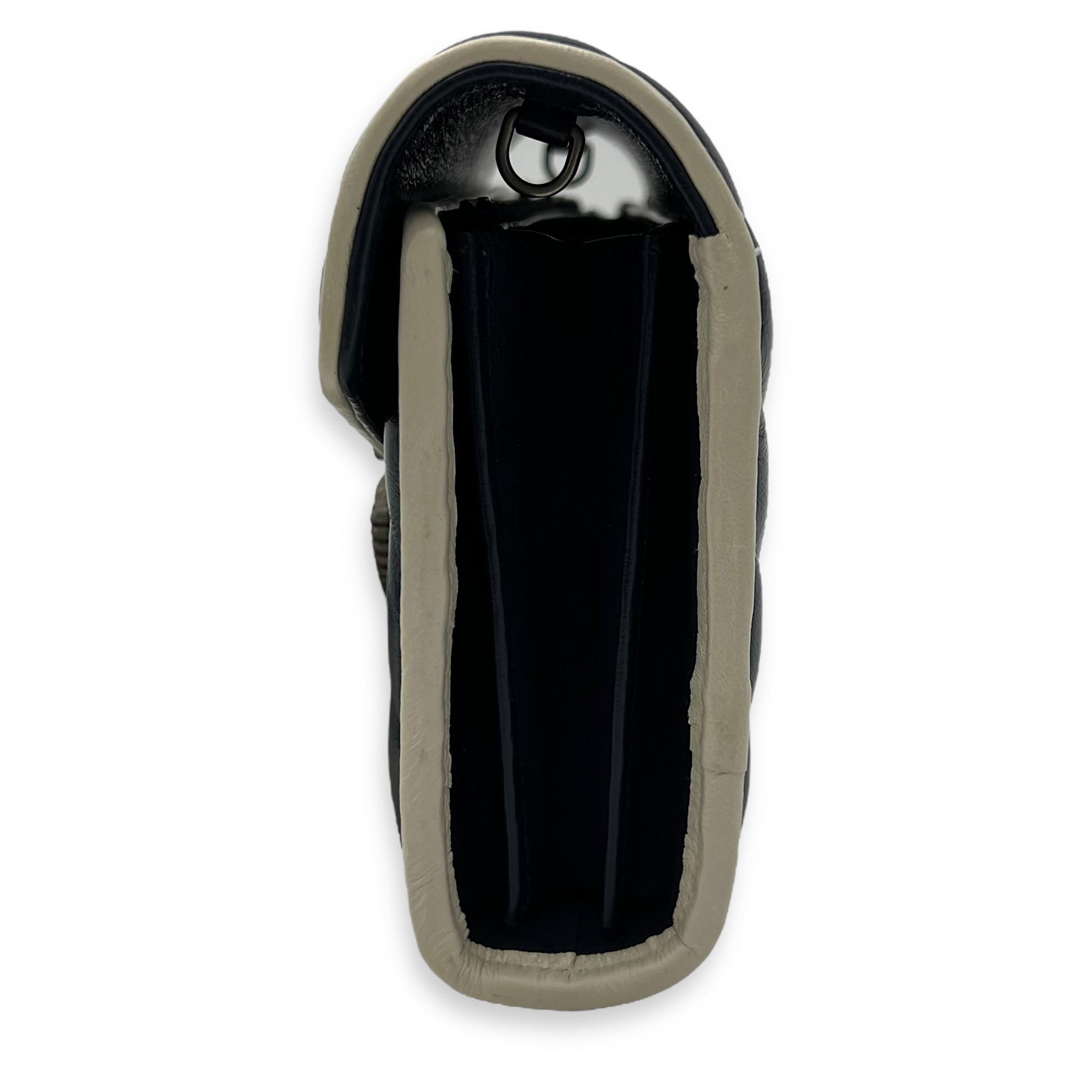 GG Marmont Wallet On Chain Blue in Calfskin, Ruthenium hardware - Image 5