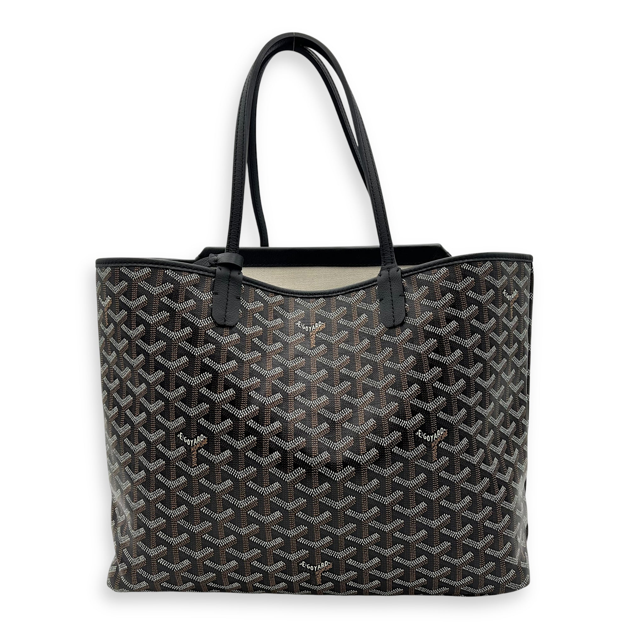 Isabelle PM Black Tote Bag in Coated Canvas, Silver hardware - Image 3
