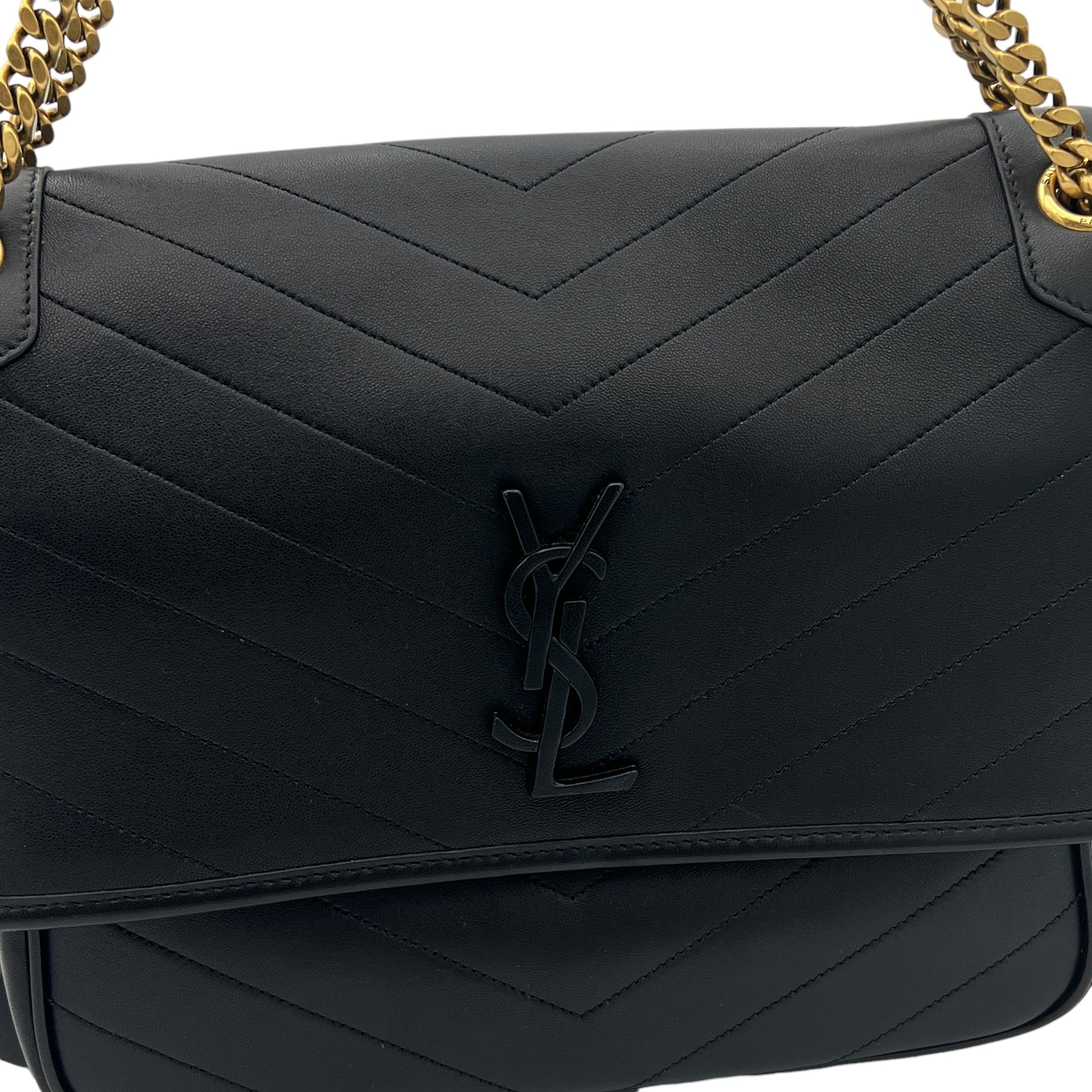 Niki Medium Black Shoulder Bag in Lambskin, Gold hardware - Image 12