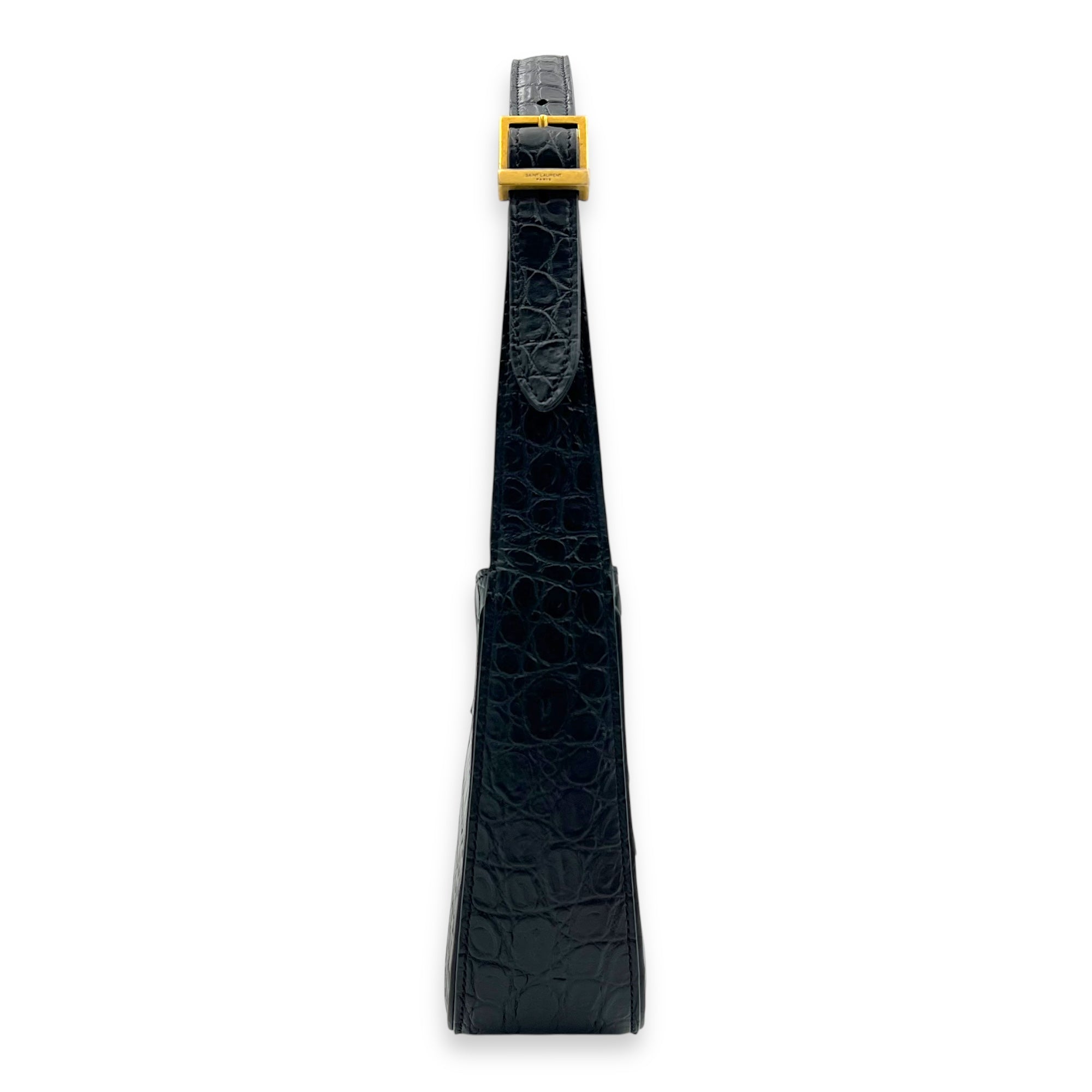 Le 5 A 7 Shoulder Bag Medium Black in Calfskin, Gold hardware - Image 4