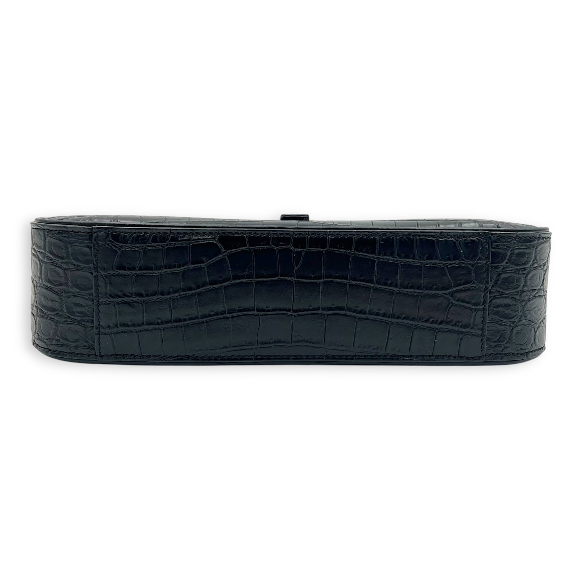 Le 5 A 7 Shoulder Bag Medium Black in Calfskin, Gold hardware - Image 6